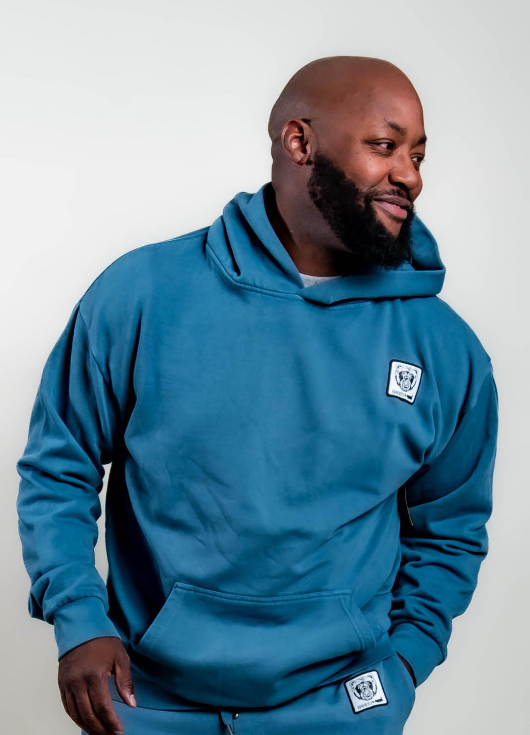 Bare All Patch Hoodie Aqua