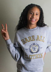 Bare All Big Words Crest Crewneck Sweatshirt (1 of 12 Collections) - Bare All Clothing