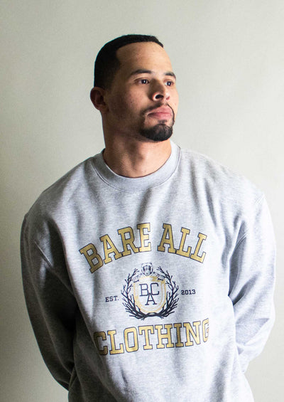 Bare All Big Words Crest Crewneck Sweatshirt (1 of 12 Collections) - Bare All Clothing
