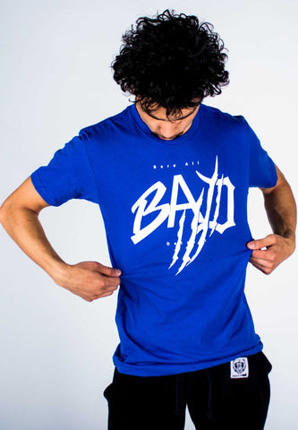 B.A.D. Lions (White/Blue)-T Shirt - Bare All Clothing