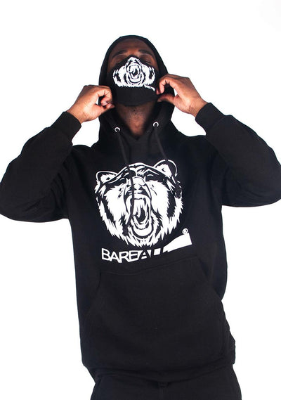 Bare All Hoodie (Black/White) - Bare All Clothing