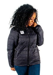 Bare All Puffer Jacket (Black) - Bare All Clothing