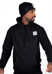 Bare All Essential Patch Hoodie (Black) - Bare All Clothing