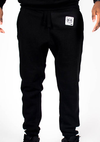 Bare All Essential Patch Joggers (Black) - Bare All Clothing