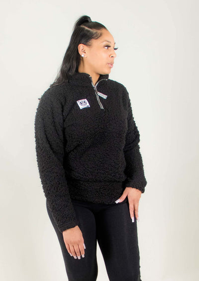 Bare All Sherpa 1/4 Zip (Black) - Bare All Clothing