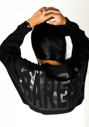 Oversize Two-Tone Long Sleeve Shirt (Black/White) - Bare All Clothing