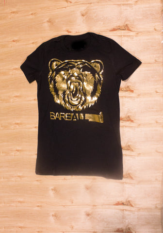 Logo T-Shirt (Black/Gold) - Bare All Clothing