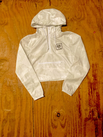 White Camo Crop Windbreaker - Bare All Clothing