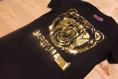 Logo T-Shirt (Black/Gold) - Bare All Clothing