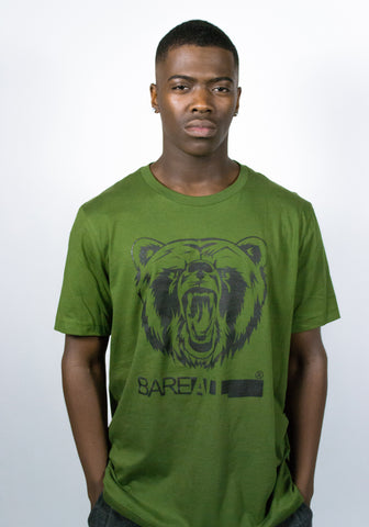 Logo T-Shirt (Olive/Black) - Bare All Clothing