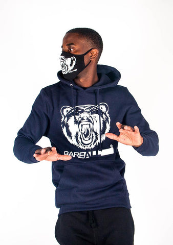 Bare All Hoodie (Navy/White) - Bare All Clothing
