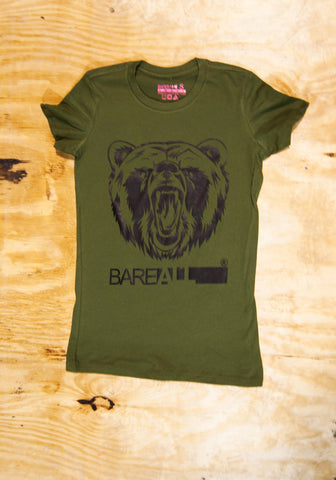 Logo T-Shirt (Olive/Black) - Bare All Clothing