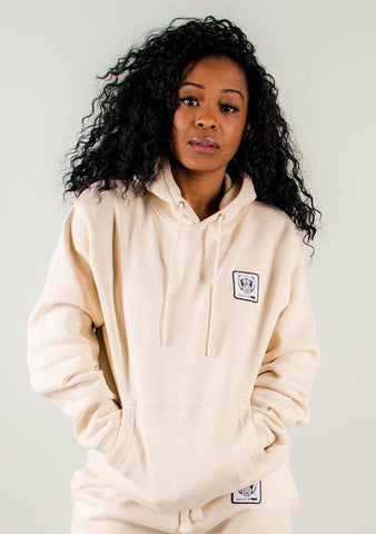 Bare All Essential Patch Hoodie (Soft Cream) - Bare All Clothing