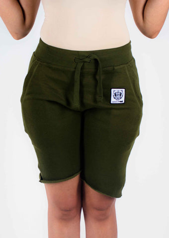 Bare All Sweat Shorts (Olive) - Bare All Clothing