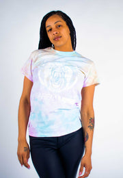 Tye-Dye Bare All T-Shirt UNISEX (White/Snow Cone Tye-Dye) - Bare All Clothing