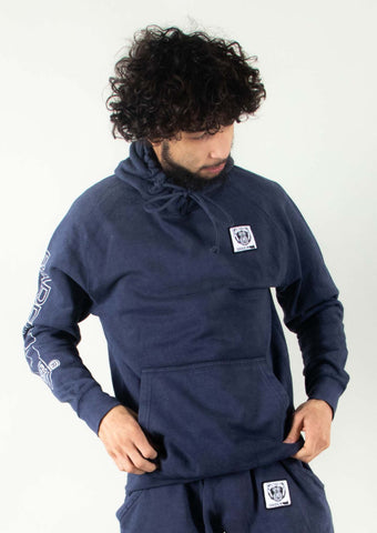 Bare All Vintage Patch Hoodie (Navy) - Bare All Clothing