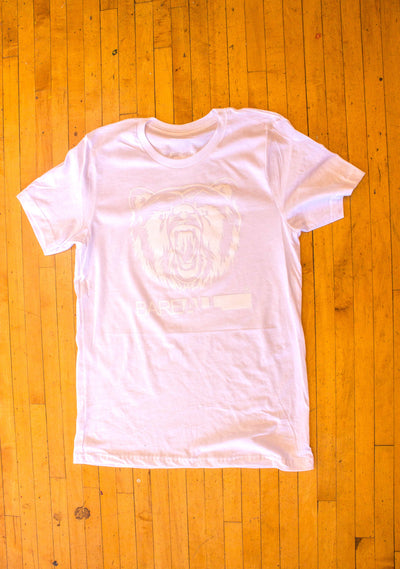 Logo T-Shirt (White/White) - Bare All Clothing