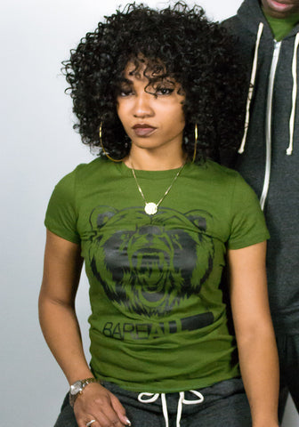 Logo T-Shirt (Olive/Black) - Bare All Clothing
